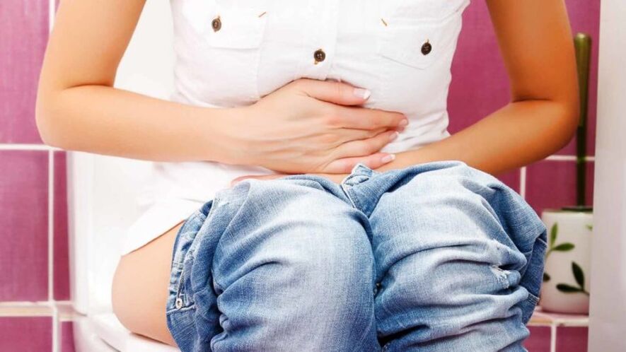 Intestinal disorder in the event of rejection of smoking