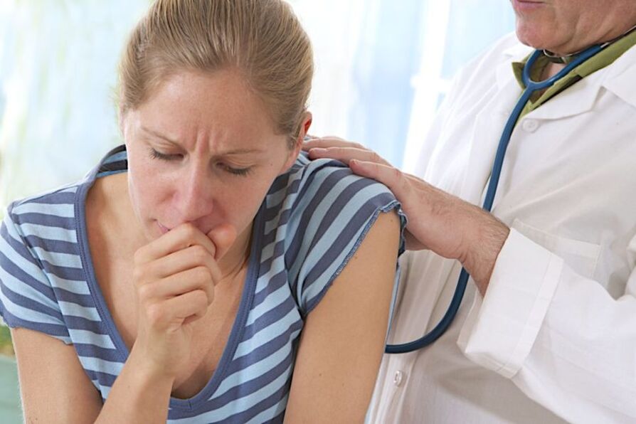 The doctor's coughing while smoking
