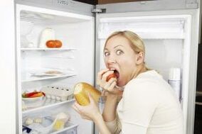 Cough and hunger in a woman when she quits smoking